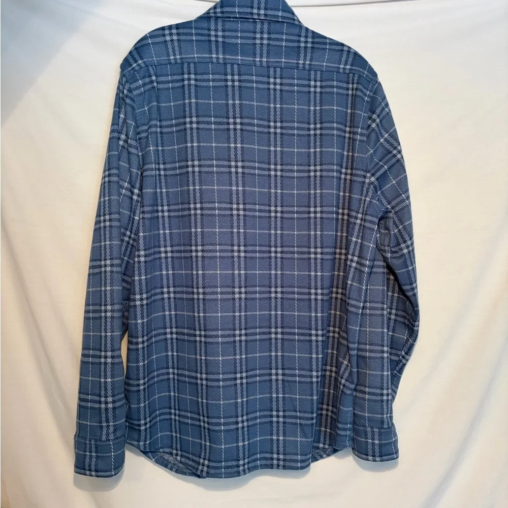 J.Crew Light Blue Plaid Flannel shacket jacket size XL